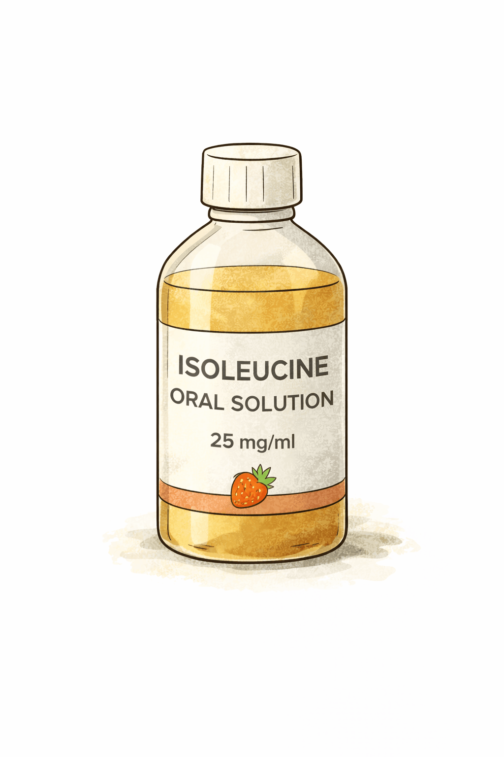 Bottle of Isoleucine 25mg oral solution